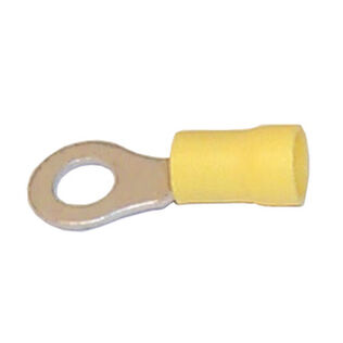 12-10 AWG Ring Terminals, 1/4", Yellow