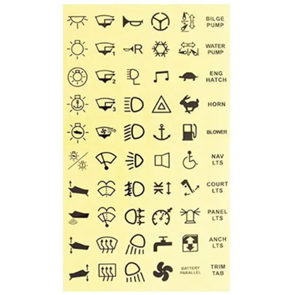 Label Stickers for C-7 Switches (60pcs Assorted Labels) image number 1