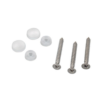 White Screw Caps for #6 and #8, 10-Pack