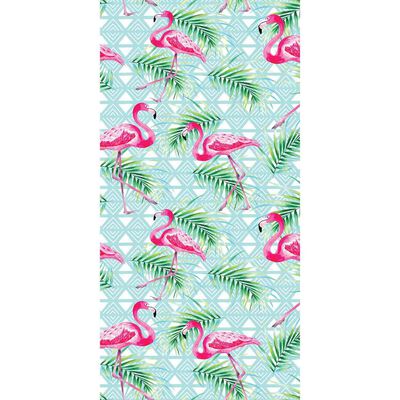 Flamingo Garden Beach Towel