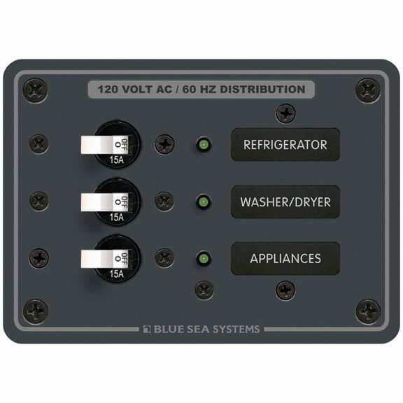 3-Position AC Circuit Breaker Panel, 3 Circuit Breakers image number 0