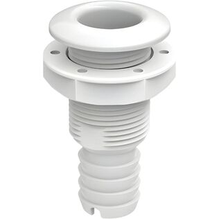 SEAFLO 1" Thru Hull Fitting with Check Valve White