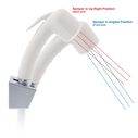 Trinidad 2H External Shower Mixer Small Warm White Sprayer, 10' White Rubber Hose Chrome/Warm White image number 4