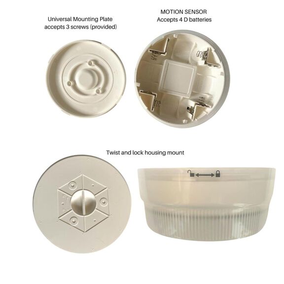 5" IQ AMERICA Battery Powered Indoor/Outdoor Motion Activated Ceiling Light, 450 Lumens image number 5