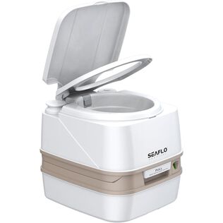 SEAFLO 12L Portable Travel Toilet with Manual Flush White