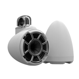 Wet Sounds REV 8 White Special Edition Revolution Series 8" Matte White Tower Speakers with Stainless Steel Fixed Clamps (Pair)