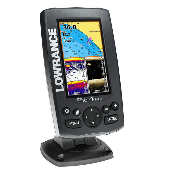 Elite-4 HDI Chartplotter/Fishfinder with 83/200 455/800kHz Transducer & Nautic Pro Cartography image number 2