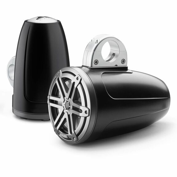 M3-770ETXv3-Sb-S-Gm 7.7" Enclosed Marine Coaxial Speaker System, Satin Black, Gunmetal Sport Grilles image number 0