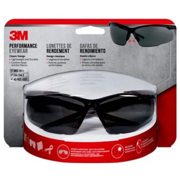 Performance Eyewear Anti-Fog, 47070H1-DC, Black/Gray, Clear Lens image number 0