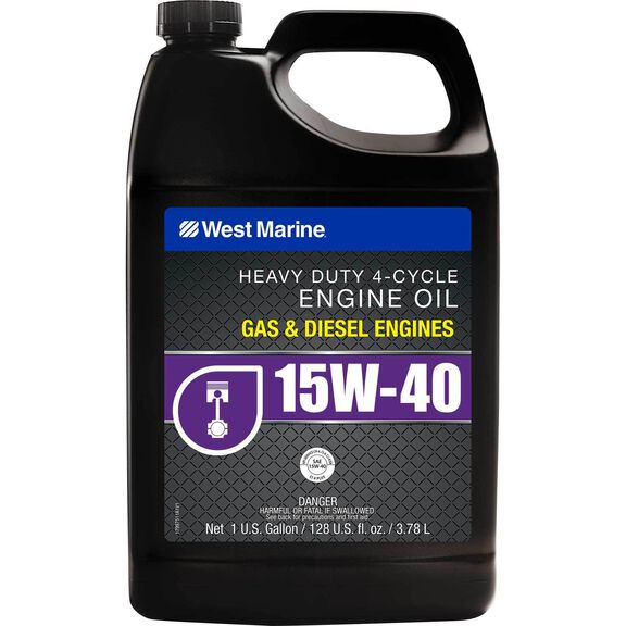 15W-40 4 Stroke Conventional Heavy Duty Marine Engine Oil, 1 Gallon image number 0