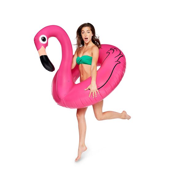 Giant Pink Flamingo Pool Float image number 1