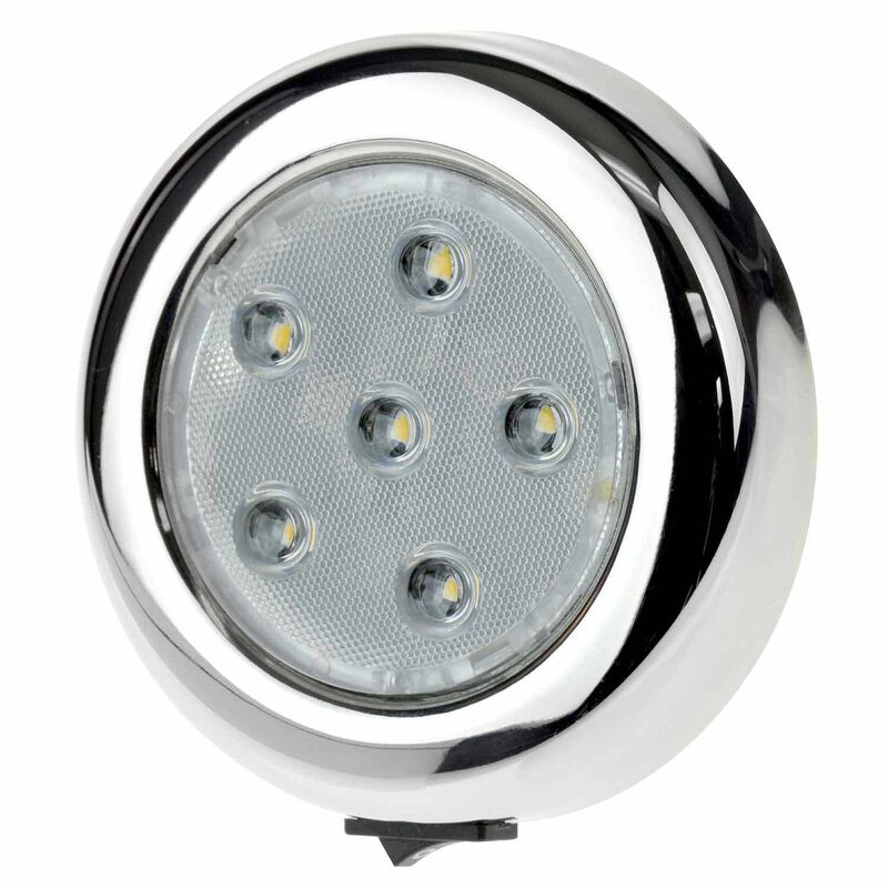 Stainless Steel Surface-Mount 4" LED Light with Switch, White image number 0