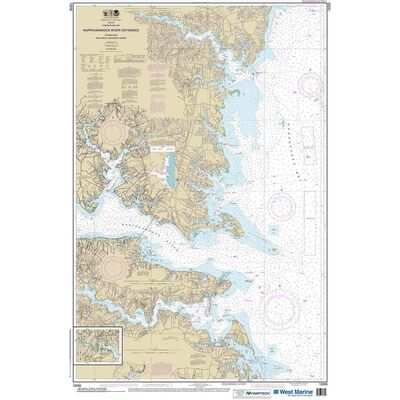 Maptech® NOAA Recreational Waterproof Chart-Chesapeake Bay Rappahannock River Entrance, Piankatank and Great Wicomico Rivers, 12235