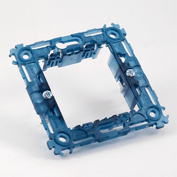 Vimar Arke 2-Module Mounting Frame with Claws, 71mm Centres, for &oslash;60mm Round Back Box image number 0