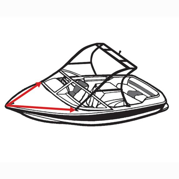 21'6" Specialty Boat Cover for Tournament Ski Boat with Tower (with Tower Slots) image number 1