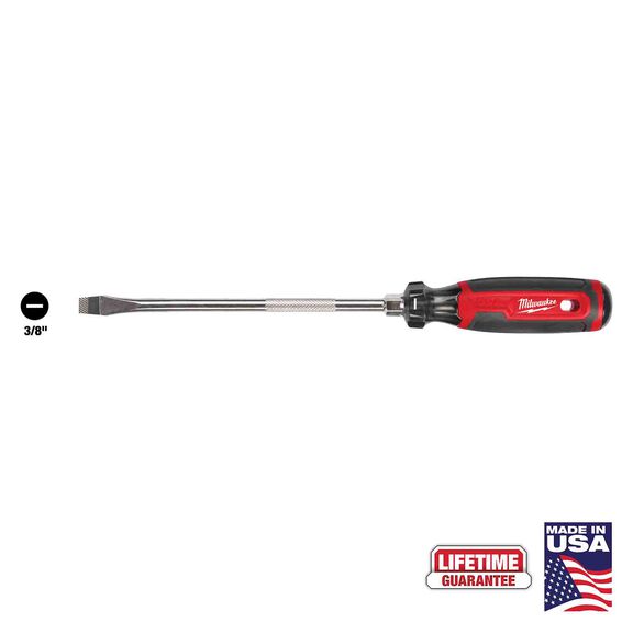 3/8" Slotted 8" Cushion Grip Screwdriver (USA) image number 0