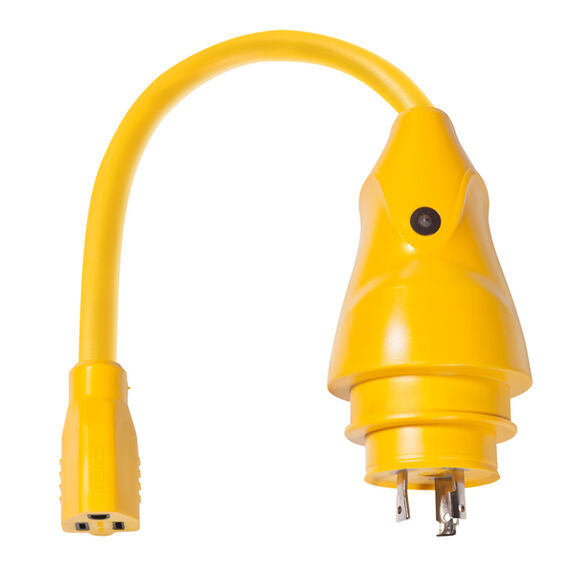Marinco EEL Shore Power Pigtail Adapter, 30 Amp 125V Male to 15 Amp 125V Female image number 0