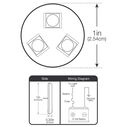 Three LED Mini Stick-On Light with Self Adhesive Backing, White image number 2