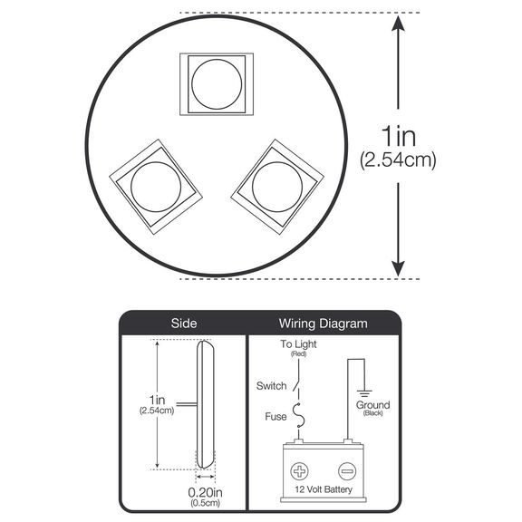 Three LED Mini Stick-On Light with Self Adhesive Backing, White image number 2