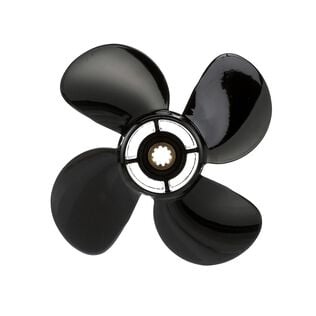 Quicksilver Nemesis 4-Blade Aluminum Propeller, 9.3" Diameter x 9.5" Pitch, Right Hand Rotation
