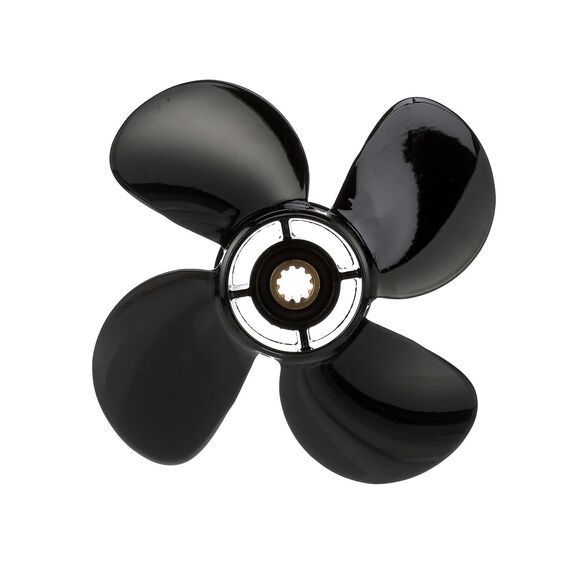 Quicksilver Nemesis 4-Blade Aluminum Propeller, 9.3" Diameter x 9.5" Pitch, Right Hand Rotation image number 0