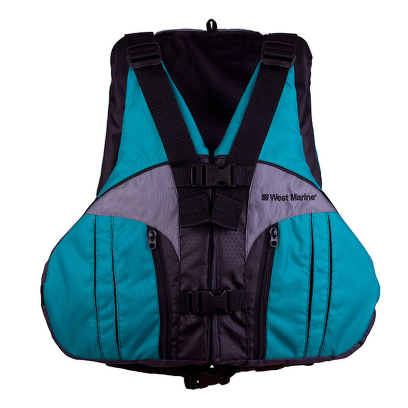 Windward Paddle Life Jacket, Turquoise, Large/X-Large, Chest Size: 36"-46" image number 0