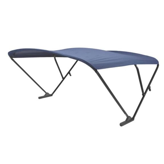 SureShade Pontoon Power Bimini Top - Black Anodized Frame, Beige Navy image number 0