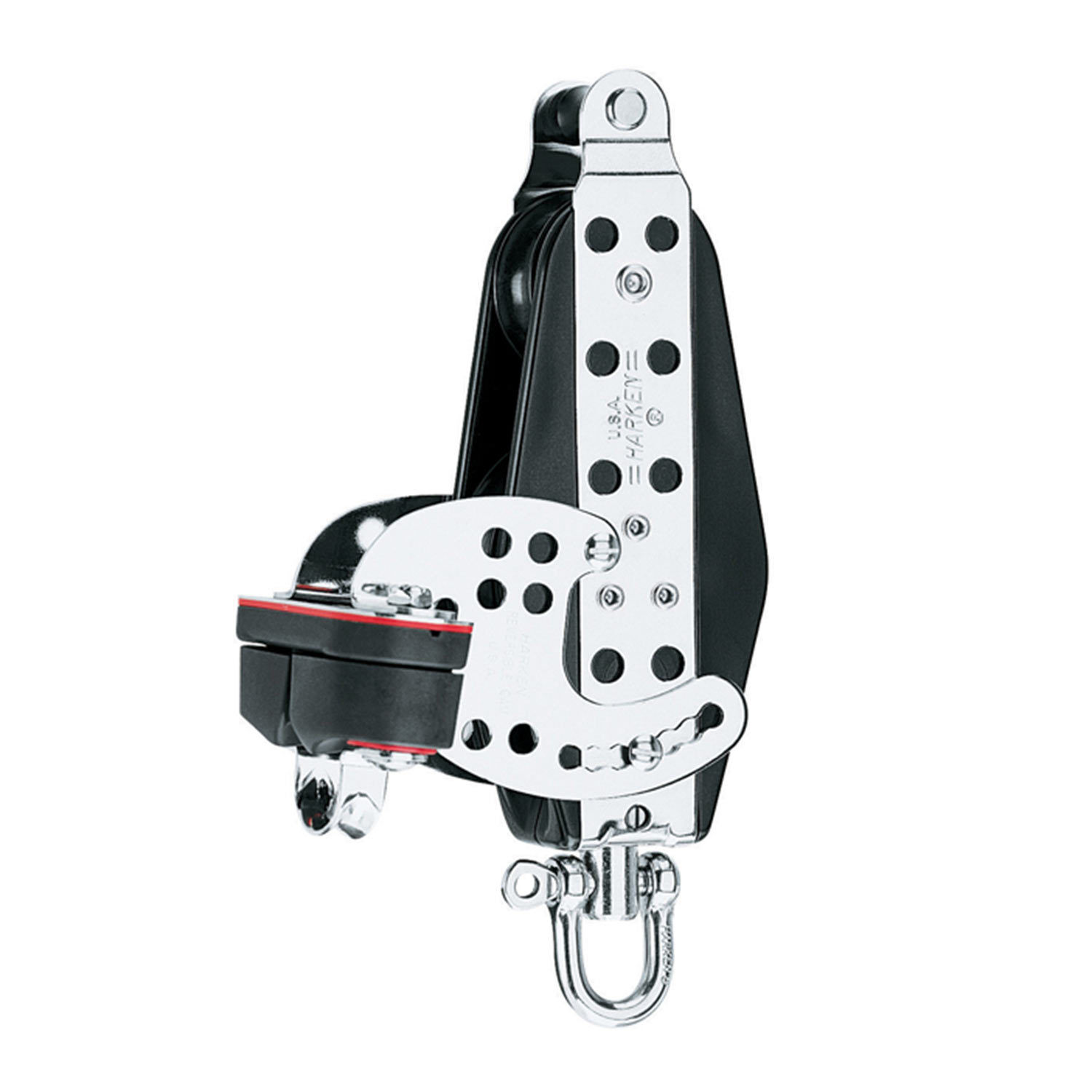 76 mm Fiddle Block with Becket and Cam Cleat