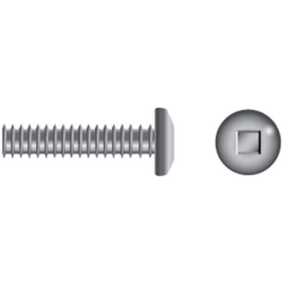 1/4-20 X 1 1/2" Stainless Steel Square Drive Pan-Head Machine Screws, 50-Pack image number 0