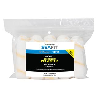 4" x 3/8" Nap High Density Polyester Mini Rollers, 10-Pack