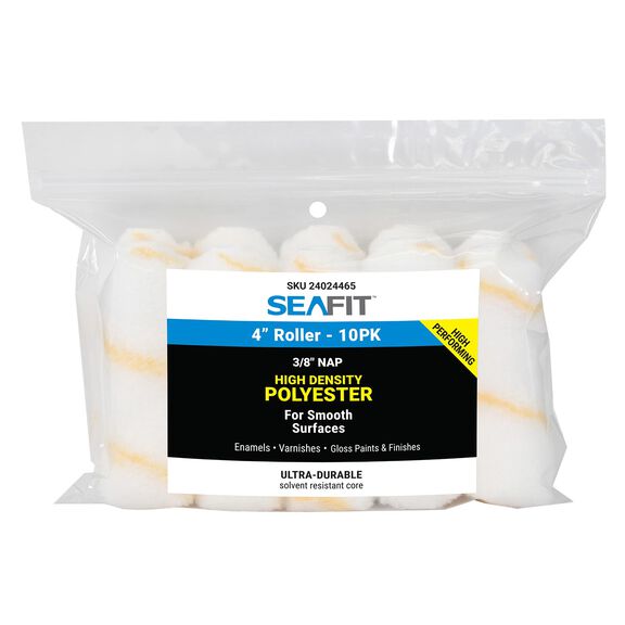 4" x 3/8" Nap High Density Polyester Mini Rollers, 10-Pack image number 0