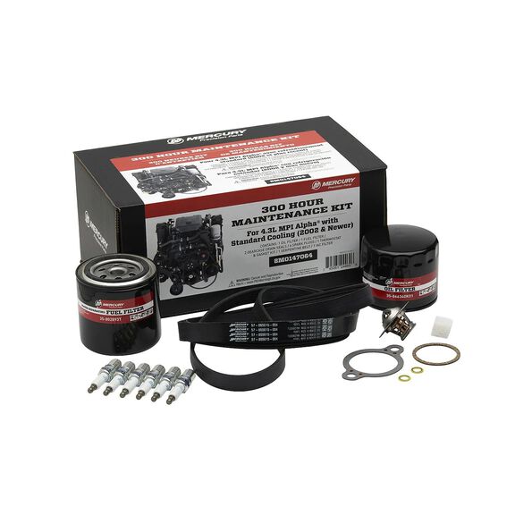 Mercury 8M0147064 MerCruiser 4.3L MPI Engine with Alpha Sterndrive 300 Hour Maintenance Kit image number 0