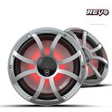 Wet Sounds REVO CX-10 XS-S S2 10-inch High Output Component Style Coaxial Speakers with XS-Silver RGB Grilles image number 0