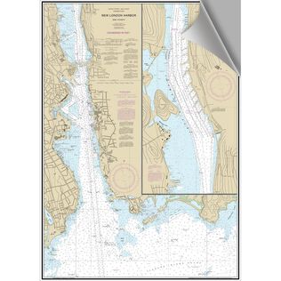 New London Harbor Decorative Nautical Chart