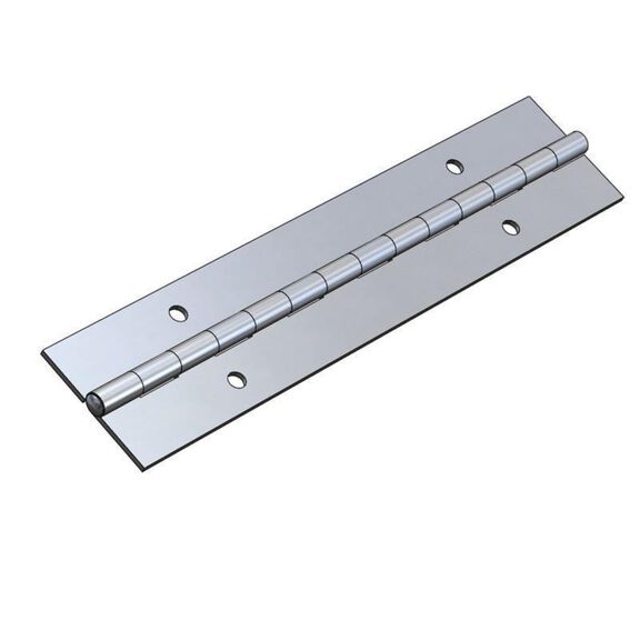Piano Hinge, 1 1/2" x 72" x .40", Stainless Annealed Drilled image number 0