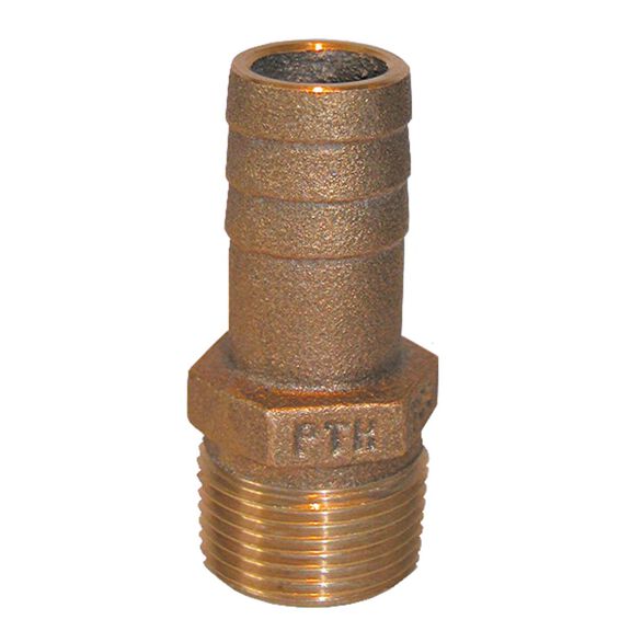 Bronze  Pipe Fitting 1-1/4" NPT x 1-1/8" Hose image number 0