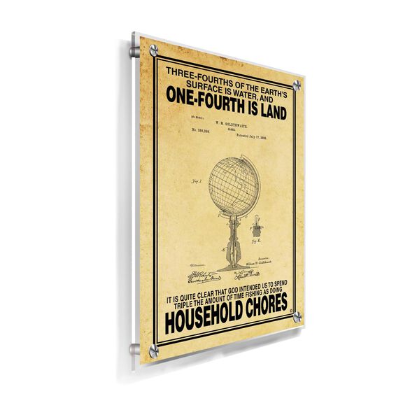 Three-Fourths of the Earth's Surface is Water Poster, Parchment image number 1
