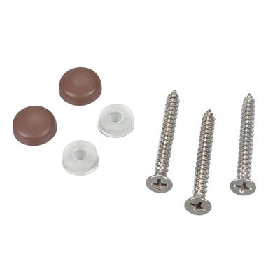 Brown Screw Caps for #6 and #8, 10-Pack