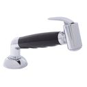 Deck-Mount Sprayer Hammer-Head Black Sprayer w/Elbow, 6' Black Rubber Hose, Elite Holder image number 0