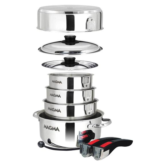10-Piece Nesting Cookware, Stainless Steel Induction image number 1