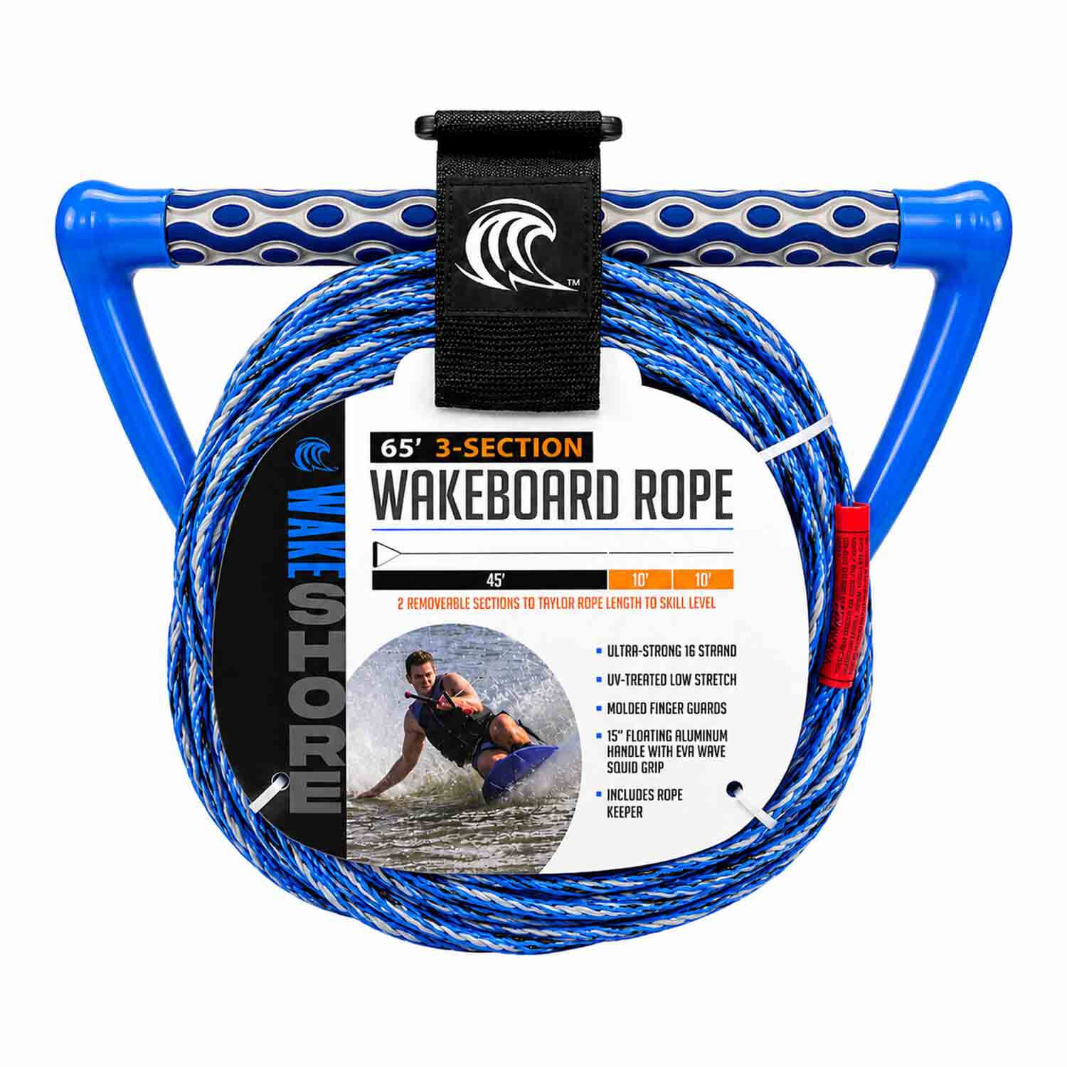 65' 3-Section Wakeboard Rope