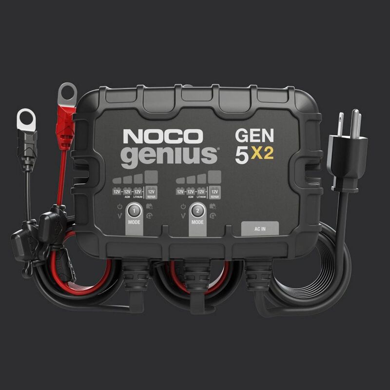 Noco Genius GEN5X2 Onboard Marine Battery Charger, 10 Amp, 12V, 2-Bank image number 1