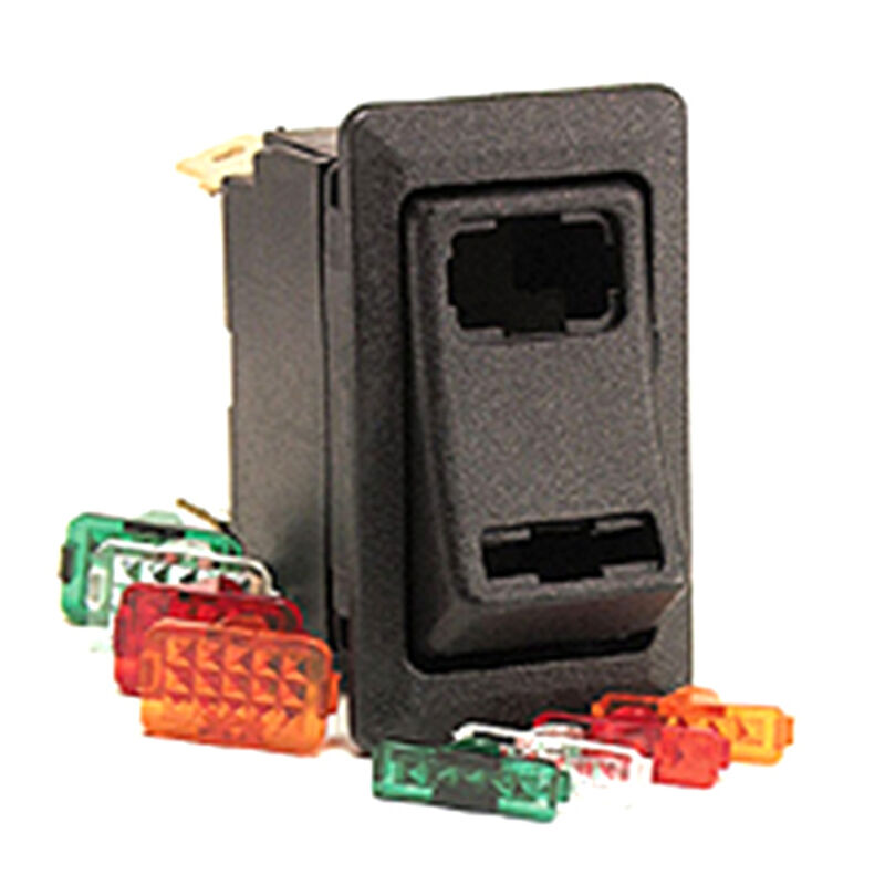 COLE HERSEE SPST Switch, ON/OFF Positions, with 2 Pilot Lights & 4