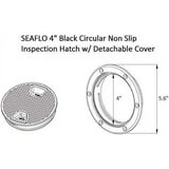 Marine Circular Non-Slip Screw-Out Deck Plate Inspection Access Hatch image number 1