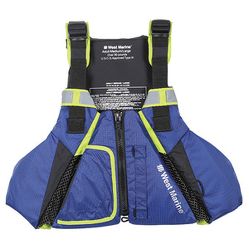 Dynamic Move Paddle Life Jacket, Blue/Green, Size XS/SM West Marine