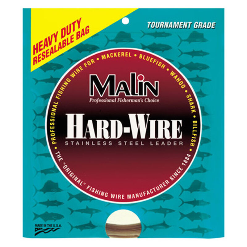 MALIN Hard-Wire Stainless Steel Leader, 42', 0.018 Dia 80Lb