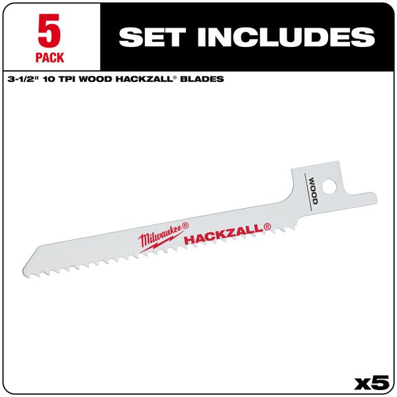 M12 HACKZALL&reg; Bi-Metal Blade - Wood Scroll, 5 Pack image number 2