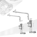 Dual Extended Square/Flat or Side, Bulkhead Rail Mount for Magma Rectangular Gas Grills image number 0