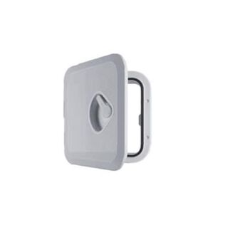 SEAFLO Marine Deck Access Hatch & Lid &ndash; 14.75" x 10.6", White, Rectangular Inspection Hatch with 180&deg; Opening, Non-Slip Surface