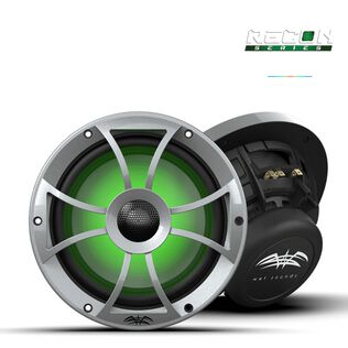 Wet Sounds RECON 8-S RGB 8-inch High Output Component Style Coaxial Speakers with XS-Silver RGB Grilles